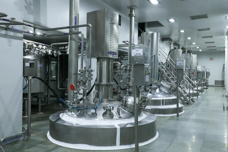 Stainless-steel reactors used for scale-up