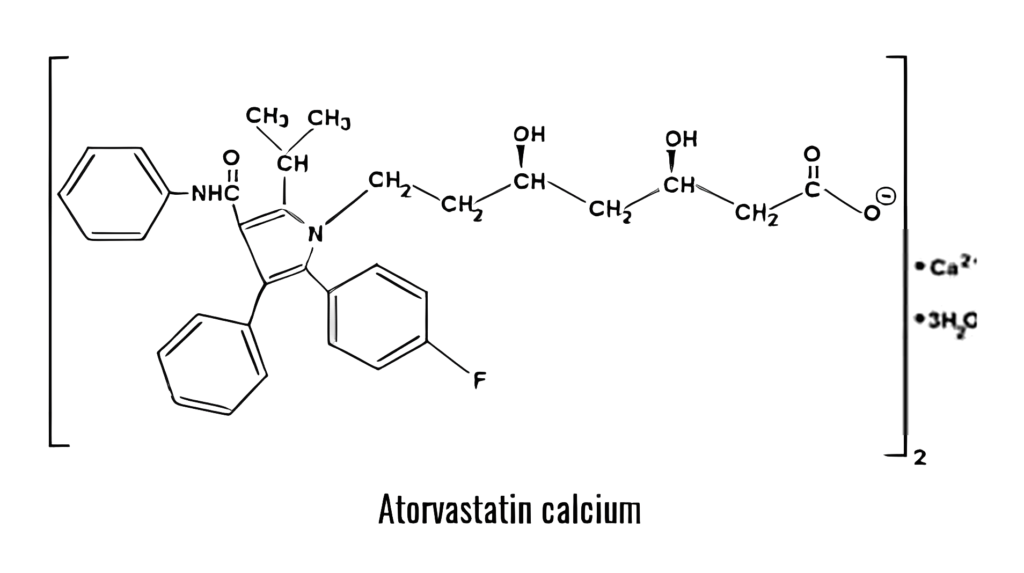 Chemical structure of Atorvastatin Calcium