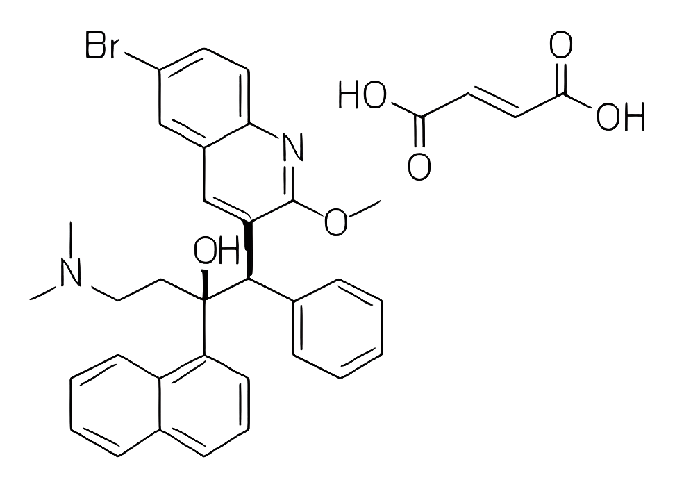 Chemical structure of Bedaquiline Fumarate