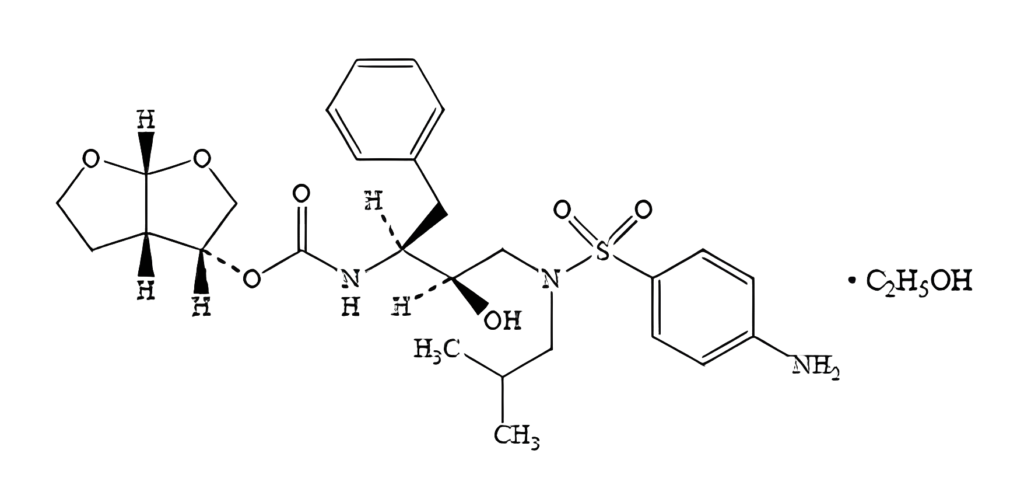 Chemical structure of Darunavir Ethanolate