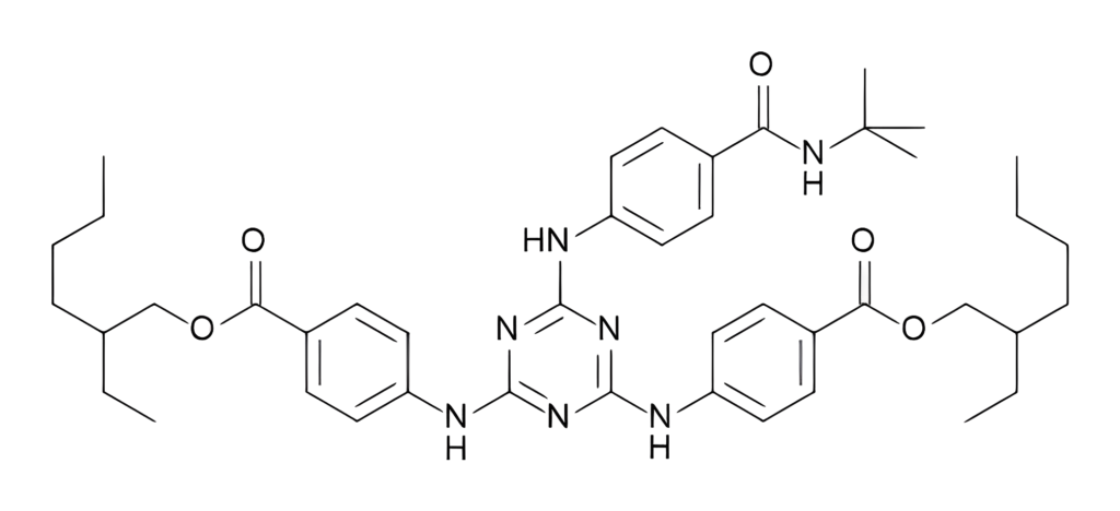 Chemical structure of Diethylhexyl Butamido Triazone (DHBT)