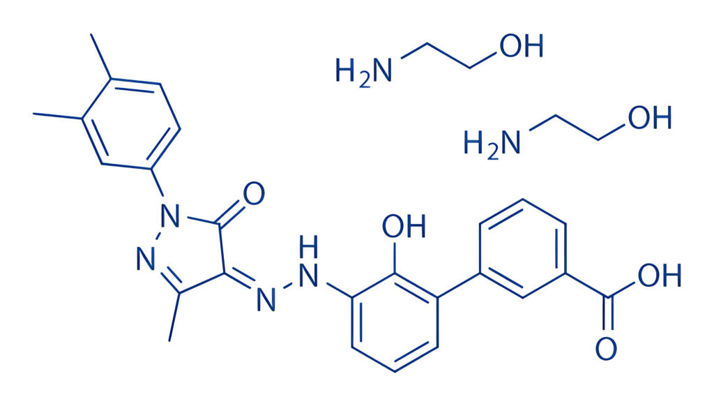 Chemical structure of Eltrombopag Olamine