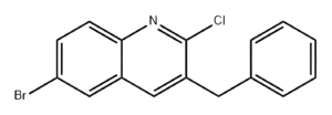 Chemical structure of 3-Benzyl-6-bromo-2-chloroquinoline