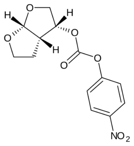 Chemical structure of (3R,3aS,6aR)-Hexahydrofuro[2,3-b]furan-3-yl 4-nitrophenyl carbonate