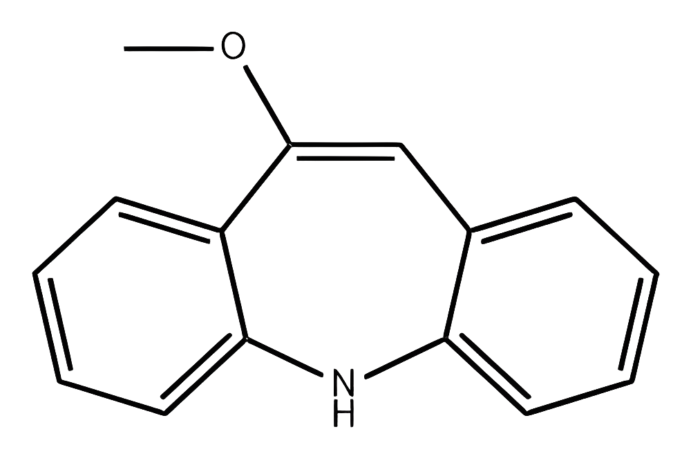 Chemical structure of 10-Methoxyiminostilbene