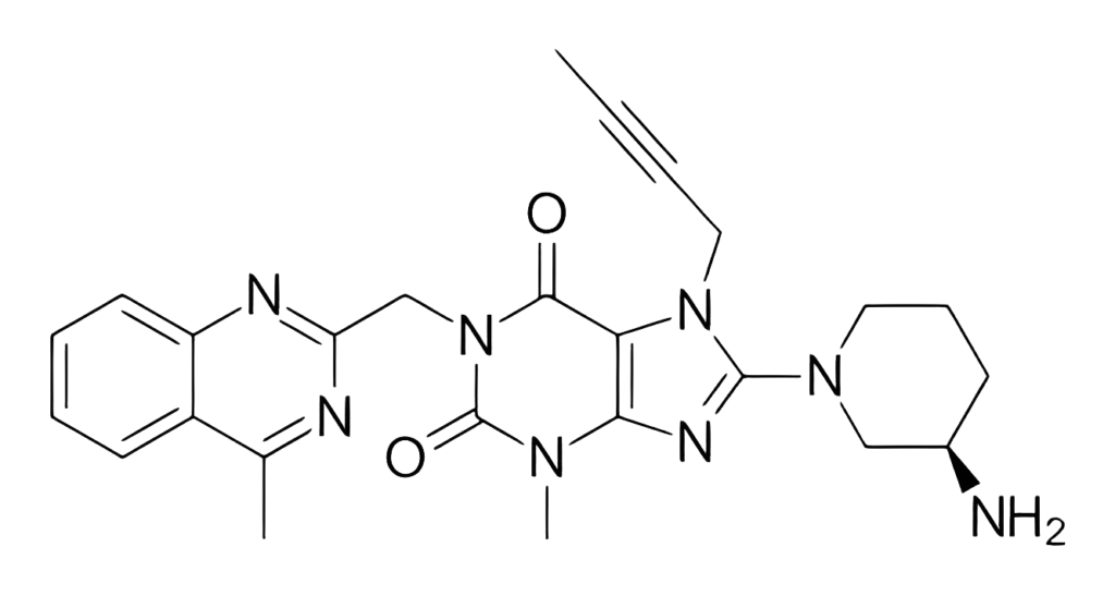 Chemical structure of Linagliptin