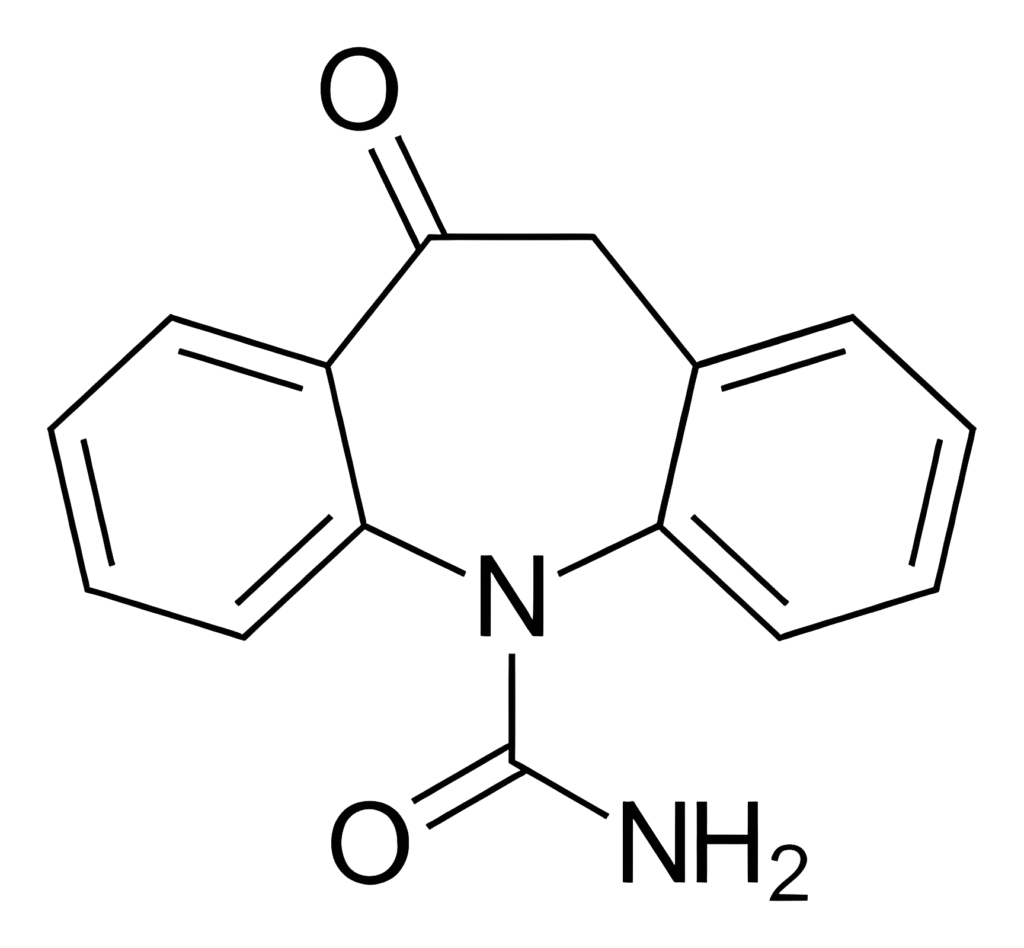 Chemical structure of Oxcarbazepine