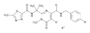Chemical structure of Raltegravir Potassium
