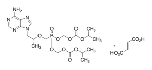Chemical structure of Tenofovir Disoproxil Fumarate